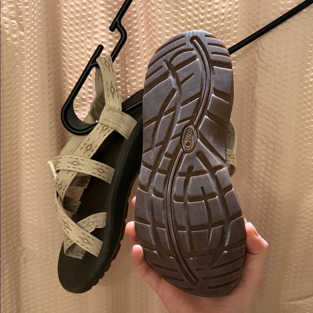 Chaco Sandals with Cream and Black Straps - Picture 2 of 4